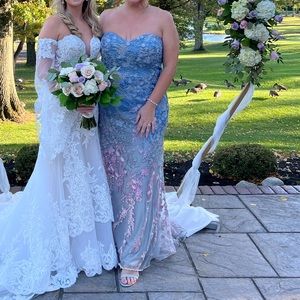 Mother of the bride/bridesmaid/prom dress. Unique ombré Mon Cherie gown.